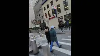 Walking in New York near the trade centers memorials