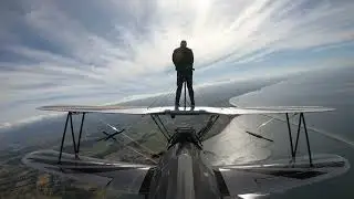 2020 First Wing Walk from a 1943 Stearman 450 at Mason Wing Walking Academy in Sequim, Washington