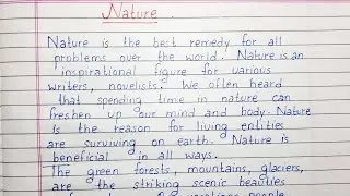 Write a short essay on Nature | Essay