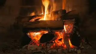 4K Realtime Fireplace   Relaxing Fire Burning Video   3 Hours