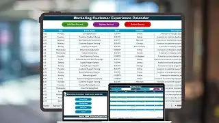 Marketing Customer Experience Calendar in Excel
