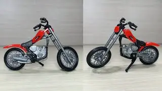 Cara Membuat Miniatur Motor Chopper dari Motor Trail Mainan