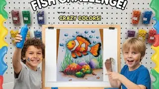 Can We Draw This FISH Using ONLY Plastic Crayons? (Challenge!)