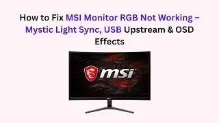 How to Fix MSI Monitor RGB Not Working &ndash; Mystic Light Sync, USB Upstream & OSD Effects