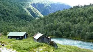 Distant River Ambience Near Norwegian Cabin | For Sleep, Study and Meditation