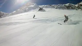 Riding La Balma in Alagna, Monterosa, Italy