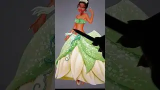 Disney Princess Tiana Transformation glow up | Art bucket #cartoon #disney #glowup #tiana #princess