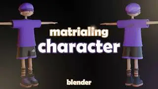 material and texture of character ( blender )