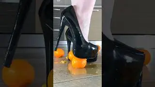 Spiders vs Juicy Oranges! Oddly Satisfying Heel Crushing Food! ASMR