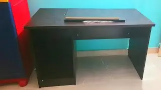 Deckup Uniti Engineered Wood Study Desk (Laminated Finish, Dark Wenge)