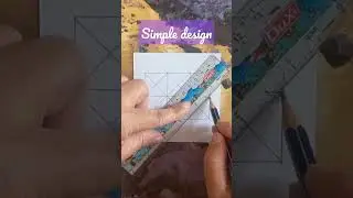 Easy rectangle pattern design#shorts#shorts video#art #drawing