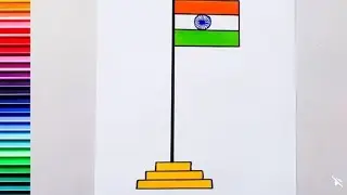 How to draw and colour in 🚩flags || flage drawing || 15 August || independence day|| republic Day 