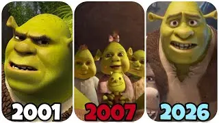 Shrek in 2001 vs 2007 vs 2026 Different Years