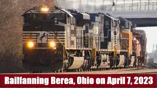 Railfanning Berea, Ohio! 26 Trains including CP 7012, EMD Leaders, Lots of Foreign Power & More!
