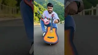 Electronic Guitar 🎸vs Basswood Acoustic Guitar Challenge