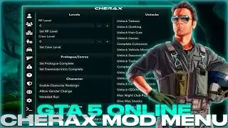 [ShowCase] Cherax Mod Menu - Gta 5 Online / Divine Hacks For GtaV / Many Functions / FREE [2025]