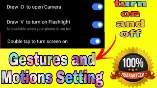2022 Gestures & Motions Setting  || How To Realme 5 Gestures & Motions Settings