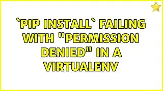 `pip install` failing with 