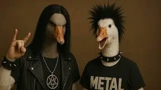 🔥🎸 Народна - Жили у бабусі 2 веселих гусі (Death Metal version 3 slow)  OstapAI 🎸🔥