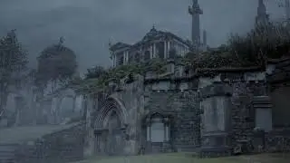 Stormy Night In The Cemetery | Gothic ASMR rain ambience