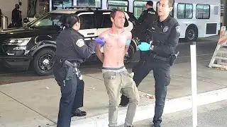 Homeless Man attempts to rob a passenger at LAX