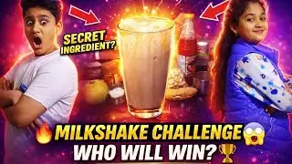 Milkshake challenge left or right#viralvideos#challenge video#explore 😄😜😆🤣👋