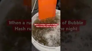 Making Bubble Hash at night. It was 24*F out. Everything is freezing up now