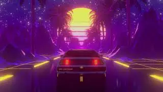 VIDEO LOOP DE AUTO RETRO CON FONDO NEON