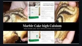 Marble Cake High Calsium / Bolu marmer resep jadul sehat anti gagal dgn susu bubuk kalsium tianshi