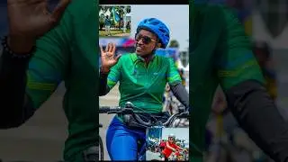 Minister Nelly surprises everyone by riding a bicycle at UCI 🇷🇼❤️ #rwandaupdates #shorts #uci2025
