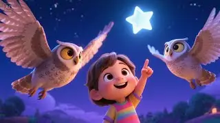 Magical Owls Counting Stars | Fun Nighttime Counting Song for Kids | Starry Sky Adventure