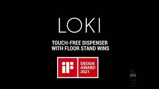 LOKI TOUCH-FREE DISPENSER WITH FLOOR STAND WINS IF DESIGN AWARD - 2021