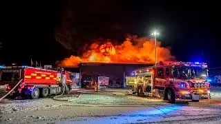 Storbrand på GB Glace på Örsholmen i natt