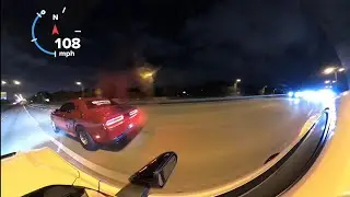 MJM Hellcat vs ProCharged Mustang 60-160
