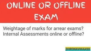 ONLINE OR OFFLINE EXAM | ANNA UNIVERSITY| DHRONAVIKAASH