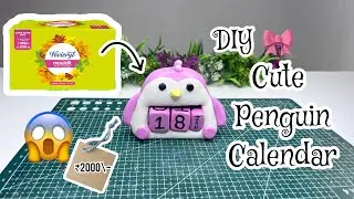 🎀Make Your Own Cute Penguin🐧 Calendar with Molded Clay | Easy Craft l Tutorial #theartbird #craft