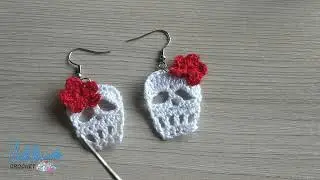 Aretes para El dia de Los Mu3rthos Y halloween # 215 Calaberitas con flor!!