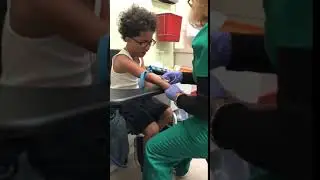 kid sings high notes when getting a shot at the doctor