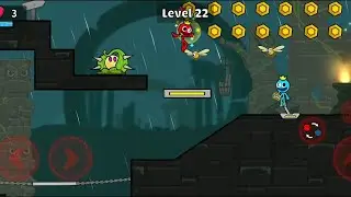 Red & Blue Stickman 2 Level - 21 & 22 || Red & Blue Stickman 2 Game Play