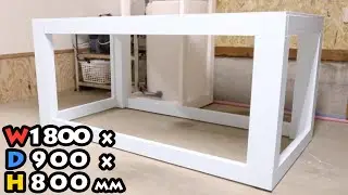 【築30年ガレージDIY】木製1800mm×900mm大型水槽台を自作する｜サンゴと人工ライブロックの養殖場作り #7