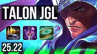 TALON vs GWEN (JGL) | 25/1/9, Legendary, 7 solo kills, 46k DMG | EUW Master | 25.22