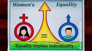 Womens Equality Day Drawing easy | Womens Equality Day poster drawing | Gender Equality Drawing easy