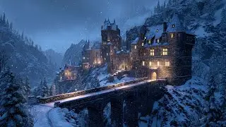 Winter Fortress Over the Cliffs | Dark Academia Study Music for Reading and Focus