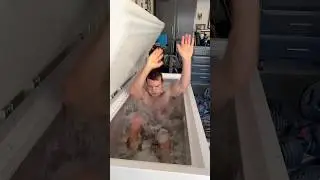 Should it be this cold?? #icebath #ice #challenge #dangerous