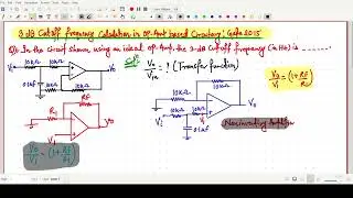 Cut-off Frequency Calculation in Op-Amp based Circuitry: Gate 2015