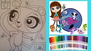 LPS Coloring Book - Littlest Pet Shop - Penny Ling - Speed Coloring to Music- Markers