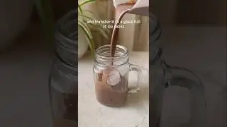 Healthy Thick Chocolate Shake with the goodness of Chia Seeds and Dates #healthyshake #yummy