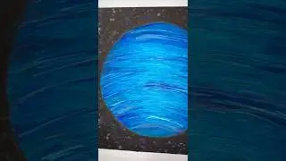 Watercolor Painting Neptune Art ✨ #shortsclip #watercolor #drawingvideo #shortvideo