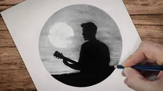 Alone Boy Drawing; How To Draw a Boy With Guitar Drawing / Easy Pencil Sketch Drawing Idea!