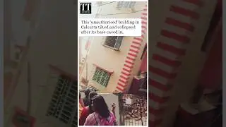 Watch | Calcutta Apartment Tilts After Base Collapses, Residents Panic #buildingcollapse